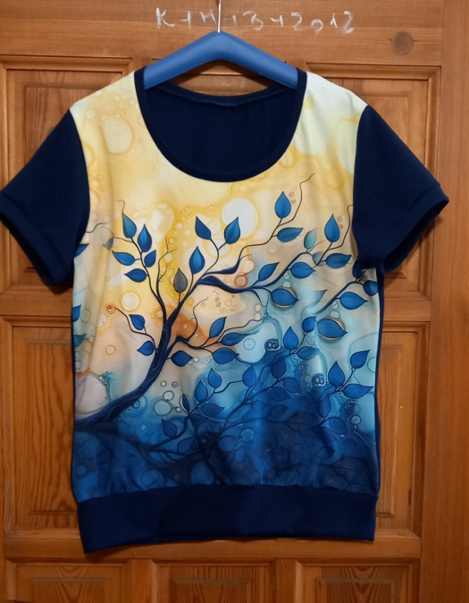 Tričko - modrý strom S - XXXL