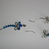 Náušnice Vážky - modrý Swarovski chirurgická ocel