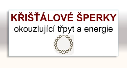 Křšťálové šperky, andělíčci a růžence