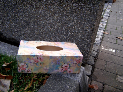 Krabice na kapesníky - Květiny