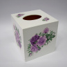 Krabice na kapesníky čtvercová - Fialová růže