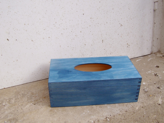 Krabice na kapesníky - Modrá