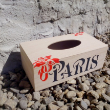 Krabice na kapesníky - překližka - Paris