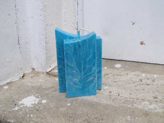 Svíčka vonná z palmového vosku - hrot - modrá