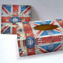 Sada - krabice na kapesníky a obrázek - London
