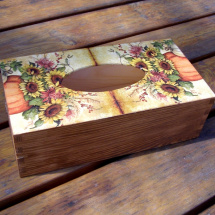Krabice na kapesníky - Slunečnice s dýní