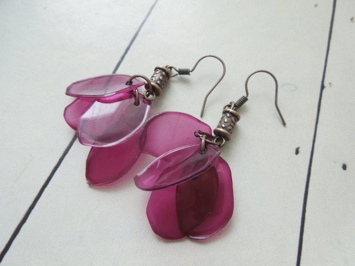 Cyklámenové náušnice