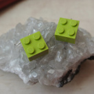 LEGO, LEGO, LEGO   naušnice - hráškově zelené