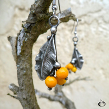 Hlohyně šarlatová - Solei d´Or - náušnice