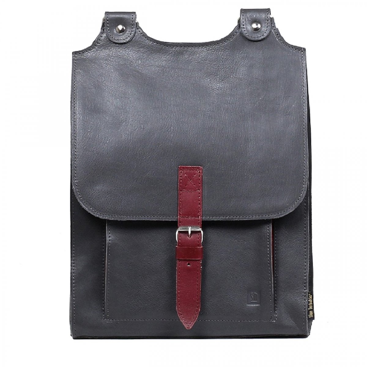 Kožený batoh šedý