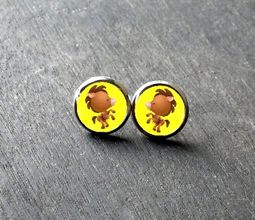 Náušnice Žlutí koníci