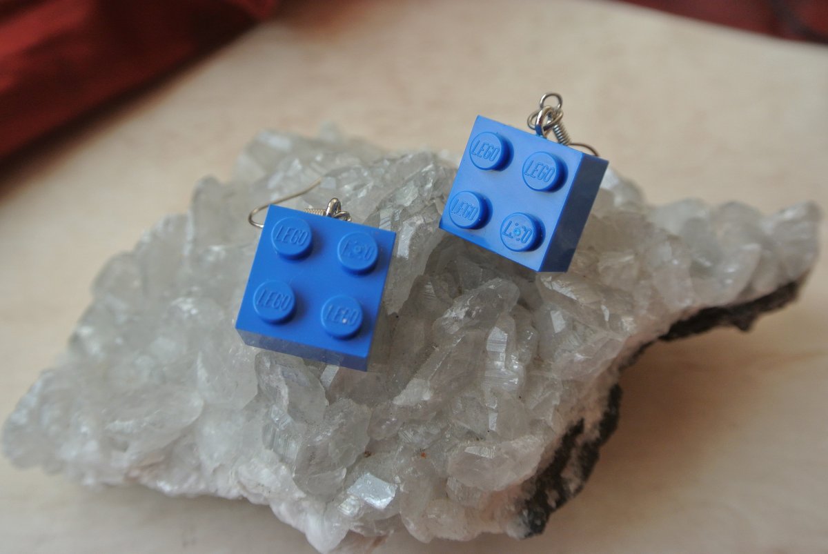 LEGO, LEGO, LEGO   naušnice - modré