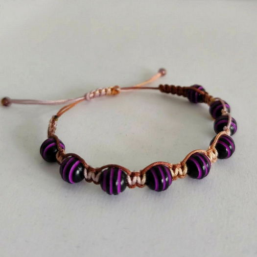 Náramek Shamballa s korálky