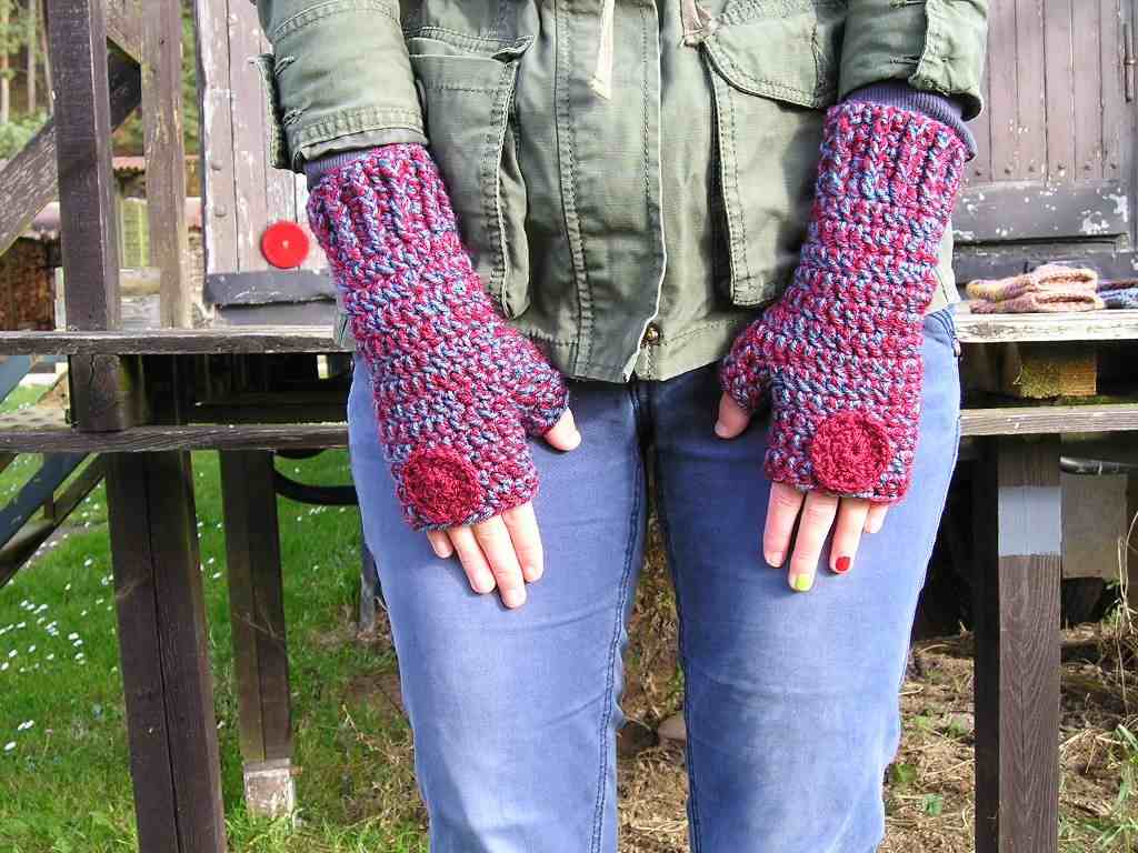 Bezprstovky rudo modré 