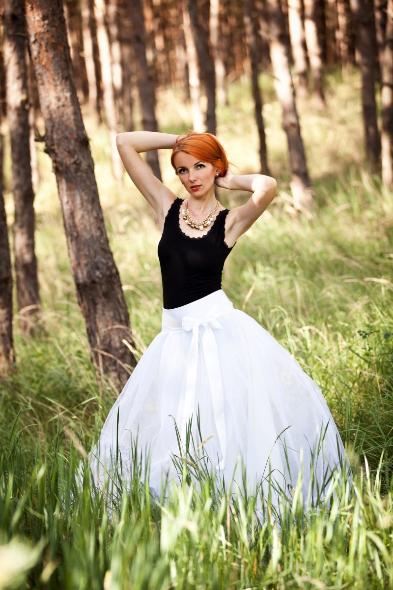 *Svatební tylová sukně*