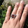 Želvička - prsten s krystalem Svarowski