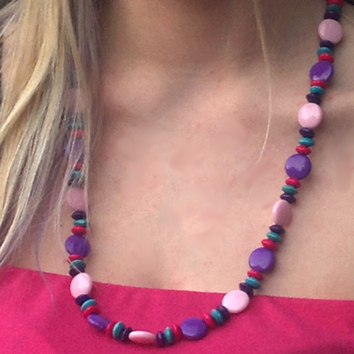 Fialovo-růžové korále