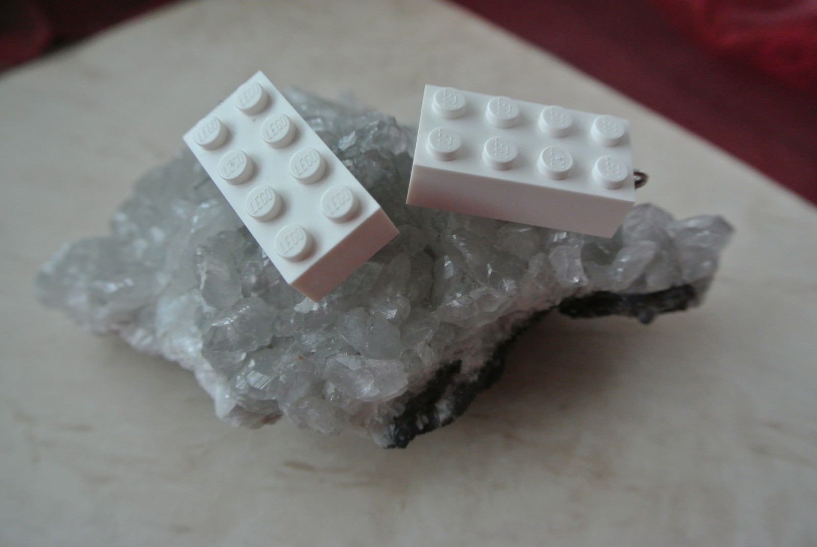 LEGO, LEGO, LEGO   naušnice - bílé