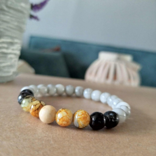 Náramek mramorovaný s magnezitem