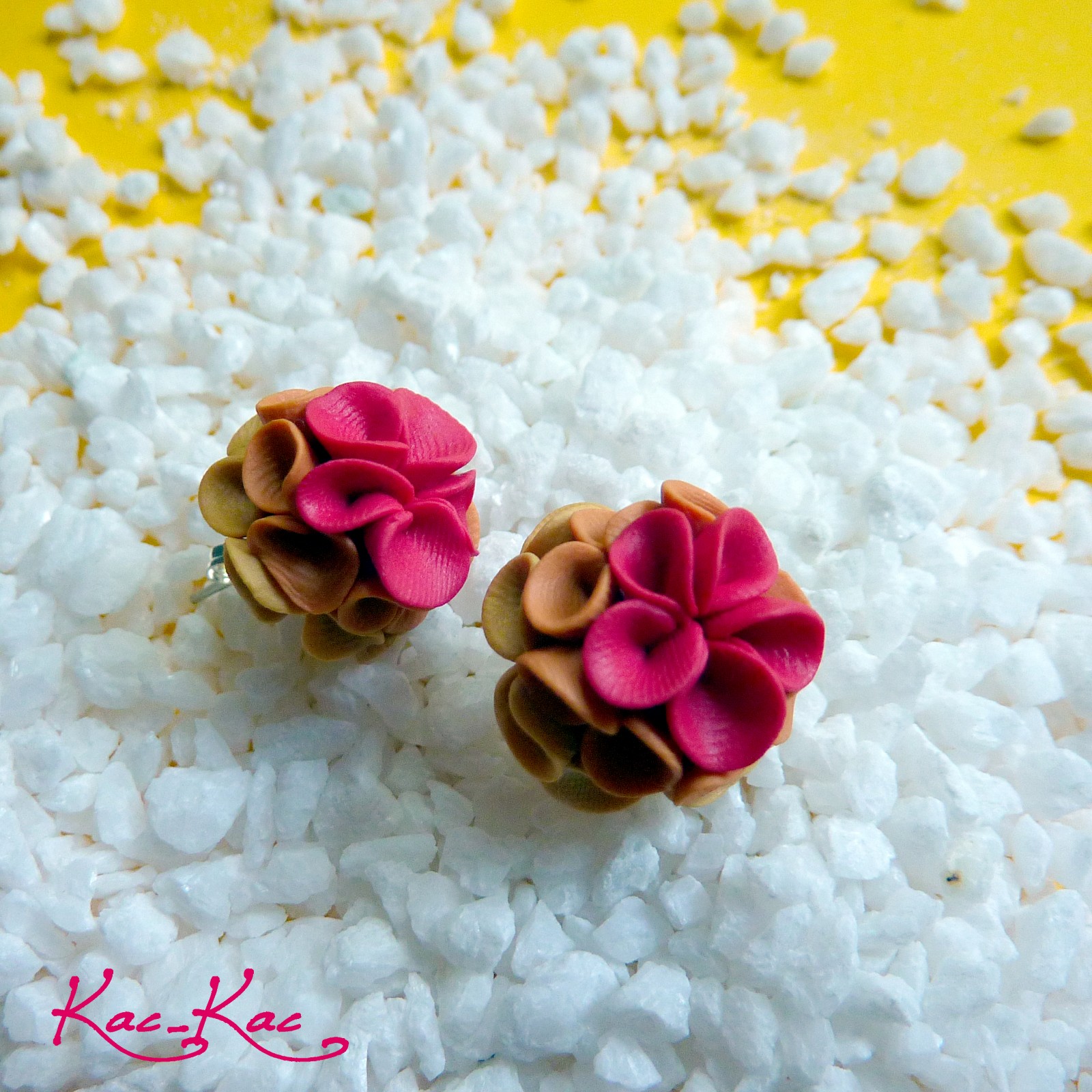 Dry roses II - fimo náušnice