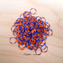 Gumičky Loom Bands barvy oranžová + modrá
