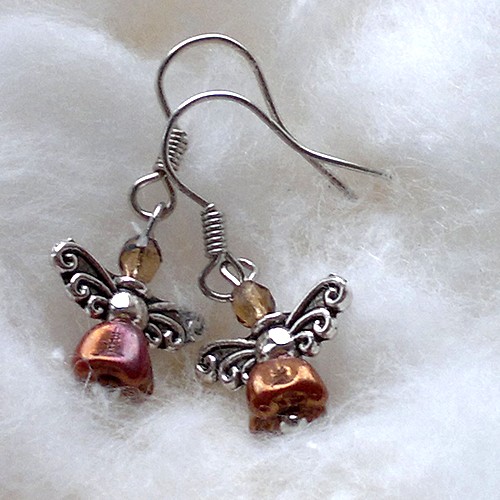 Bronzoví andílci - náušničky