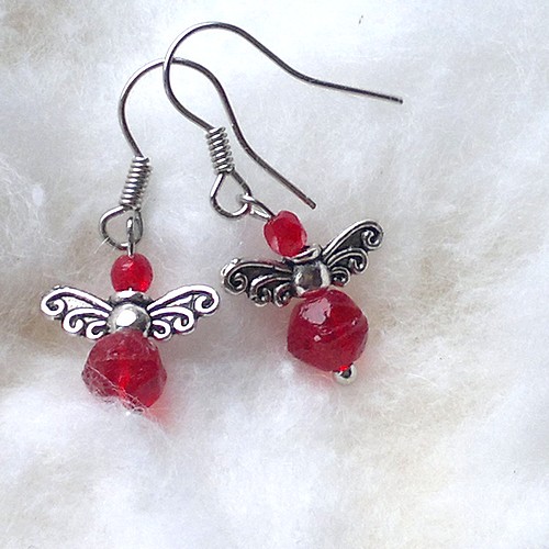 Červení andílci II.- náušničky