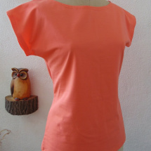 Tričko - barva broskvová (bavlna)