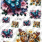Rýžový papír A4 pro tvoření - Motýl na květině - KB723