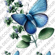 Rýžový papír A4 pro tvoření - Motýl na květině - KB0725