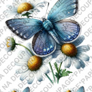 Rýžový papír A4 pro tvoření - Motýl na květině - KB738