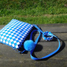 Modrobílá kabelka