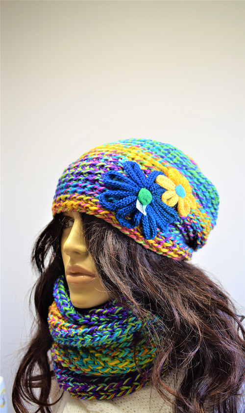 ༺♥༻ SOUPRAVA ČEPICE A NÁKRČNÍKU ༺♥༻ 