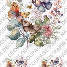 Soft papír A4 pro tvoření - Motýli s květinami - KBS854