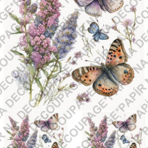 Soft papír A4 pro tvoření - Motýli s květinami - KBS858