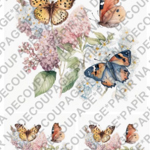 Soft papír A4 pro tvoření - Motýli s květinami - KBS859