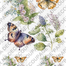 Soft papír A4 pro tvoření - Motýli s květinami - KBS860