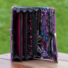Peněženka fialové bubliny 19x10cm, 18 karet, na fotky