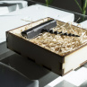 Dřevěná dárková krabička a kovaná vývrtka FELICITY