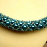Modrý náhrdelník + náušnice