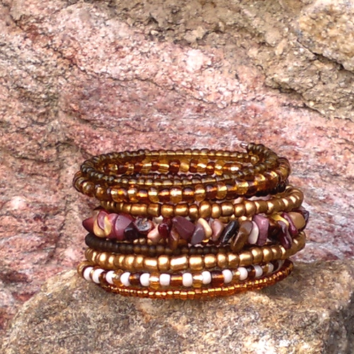 Hnědý náramek s jaspisem