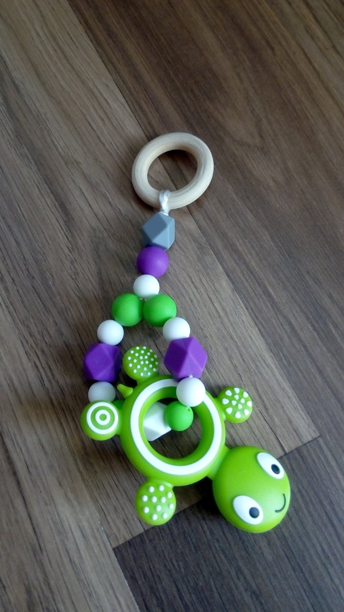 Silikonové Kousátko se zelenou želvičkou