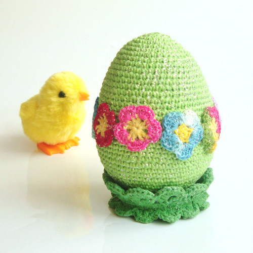 Háčkovaná kraslice 12 cm