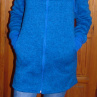 Dlouhá mikina s kapucí - barva modrá S - XXXL