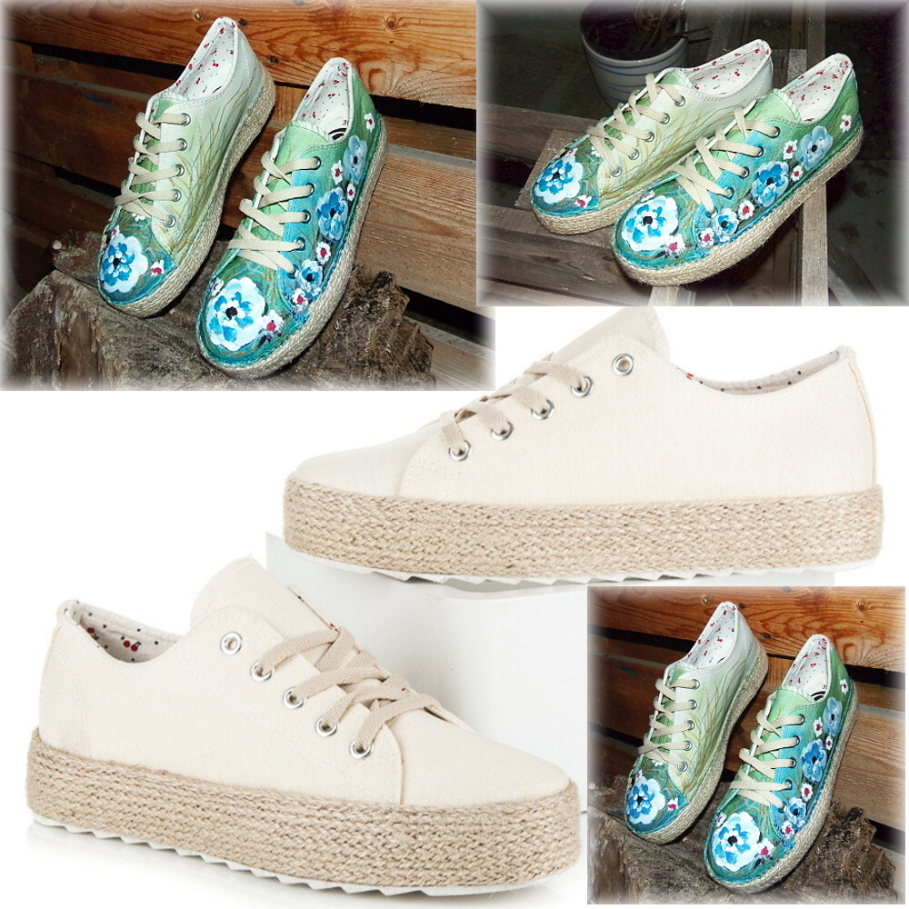 Espadrilky malované-zakázka