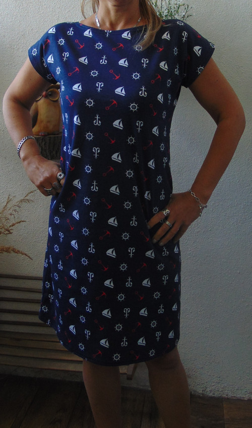 Šaty námořník s lodičkou S - XXXL