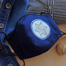 Modrá rouška s motivem Šerifská hvězda