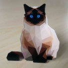 hnědá kočka Modroočka - autorská brož hnědá kočka Modroočka - autorská brož