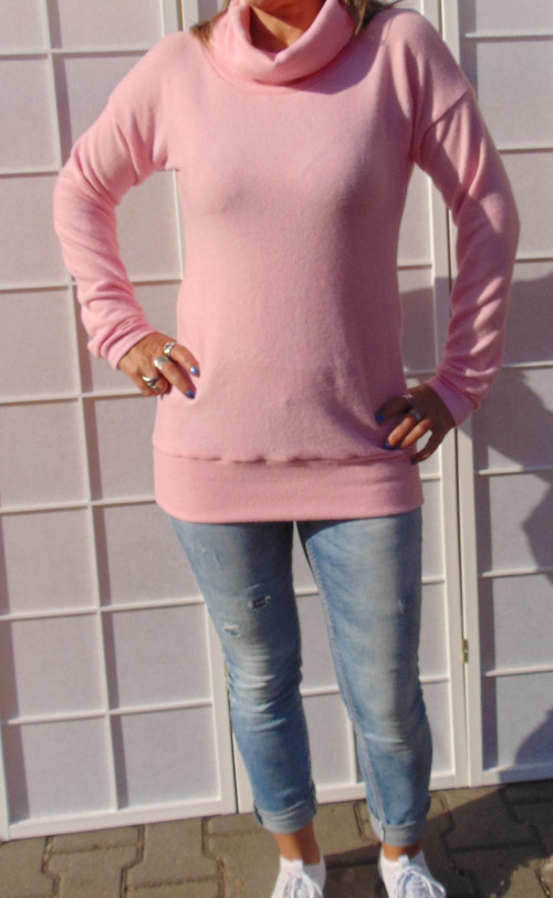 Rolák z pleteniny - růžový S - XXL