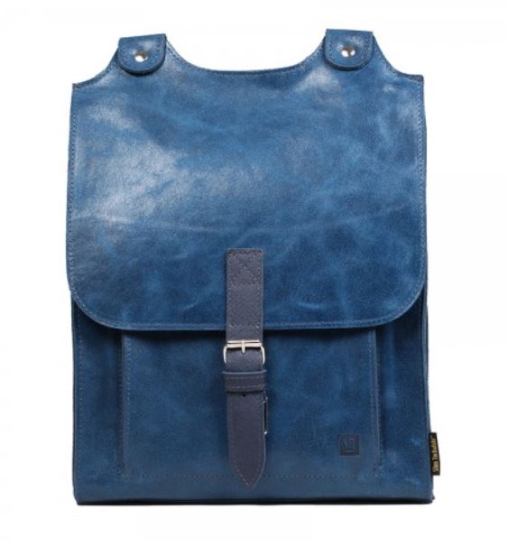 Kožený batoh modrý - POSLEDNÍ!